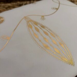 Christmas White and Gold Shower Curtain